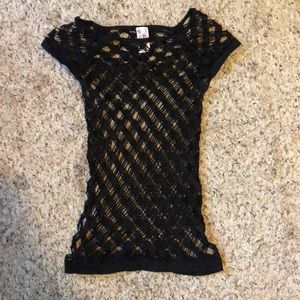 Black Fishnet Goth/Emo Top